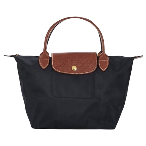 Longchamp Handbags - Longchamp Black Small Le Pliage Nylon Top Handle Bag